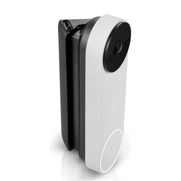 Wasserstein Doorbell Horizontal Adjustable Mount, for Google Nest Doorbell battery, Made for Google Nest NestDB2HorMtBlkUSA - main